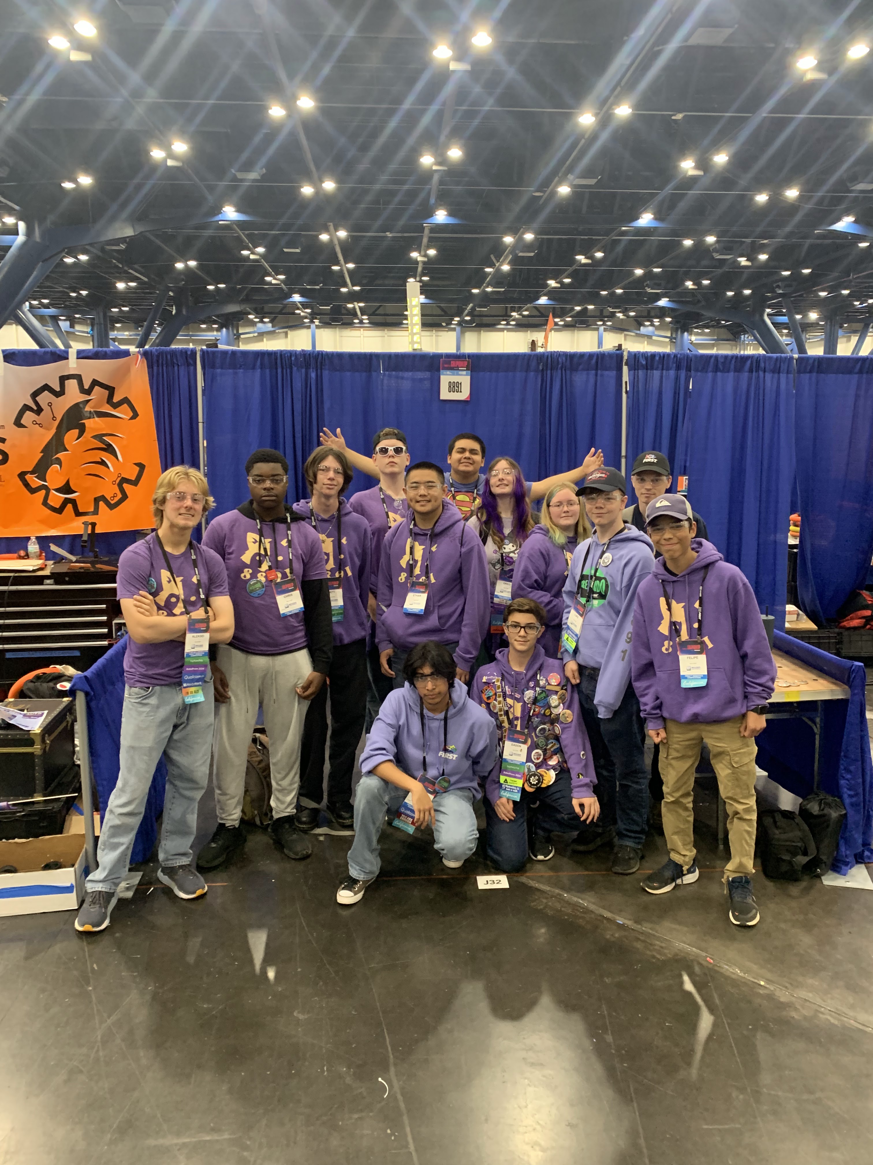 Image of Jett's robotics team at World Championships in Houston, Texas